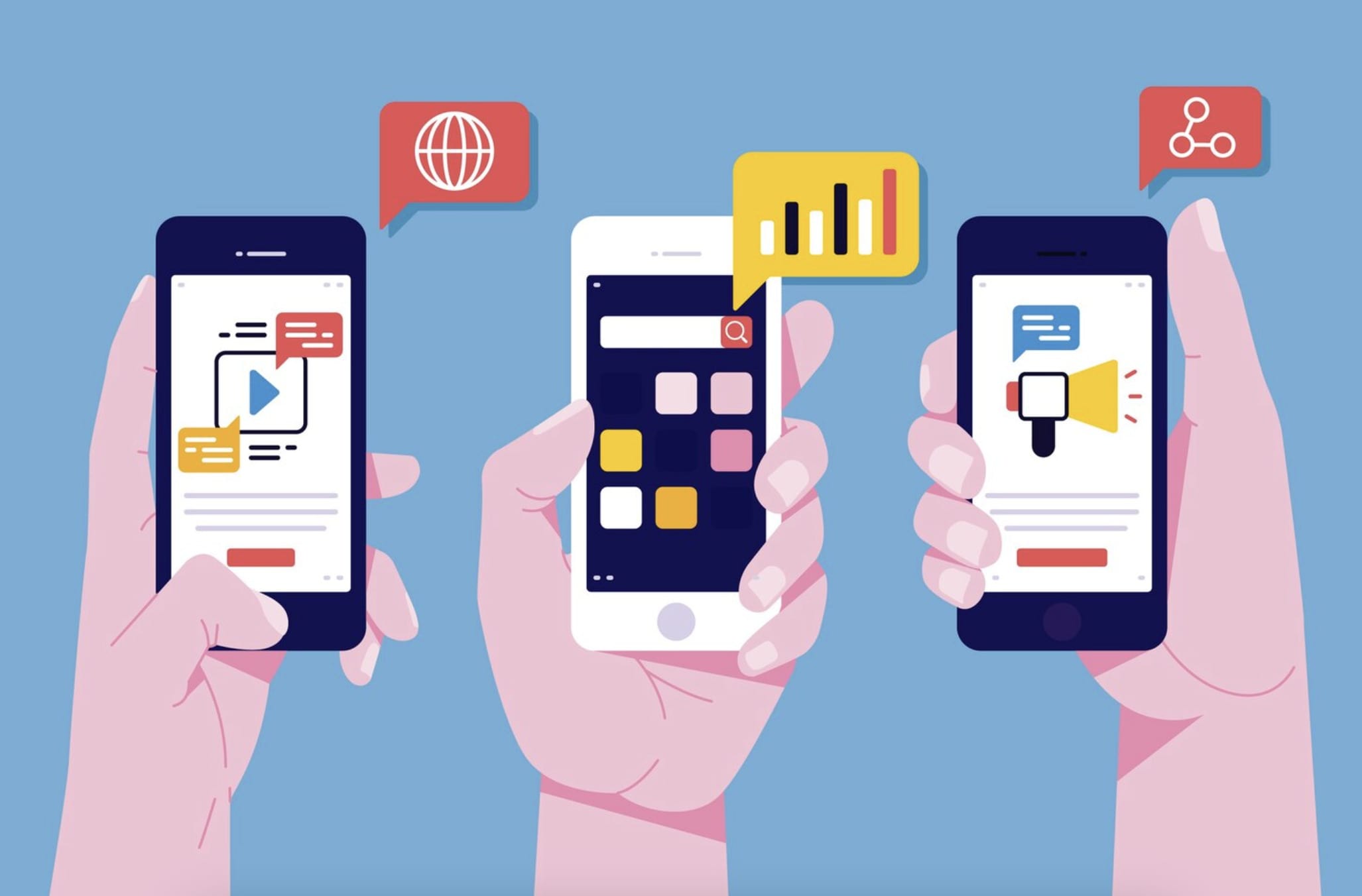Demostración de aplicaciones en dispositivos móviles